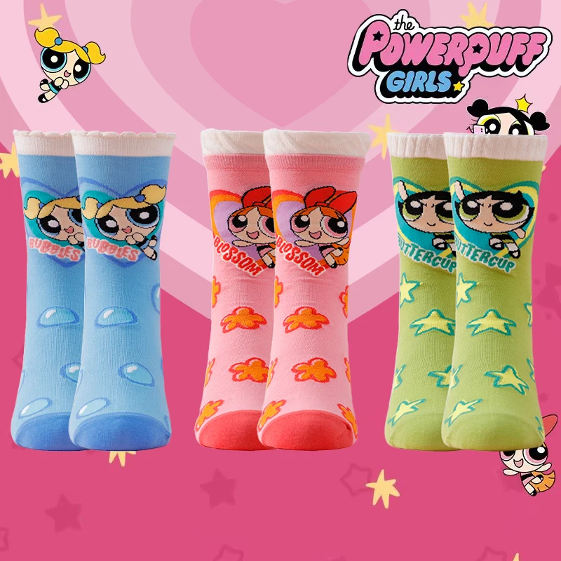 

3 Pairs Four Seasons Women's Fashion Warner Cartoon Anime Flying Female Police Versatile Comfortable Leisure Outdoor Long Socks
