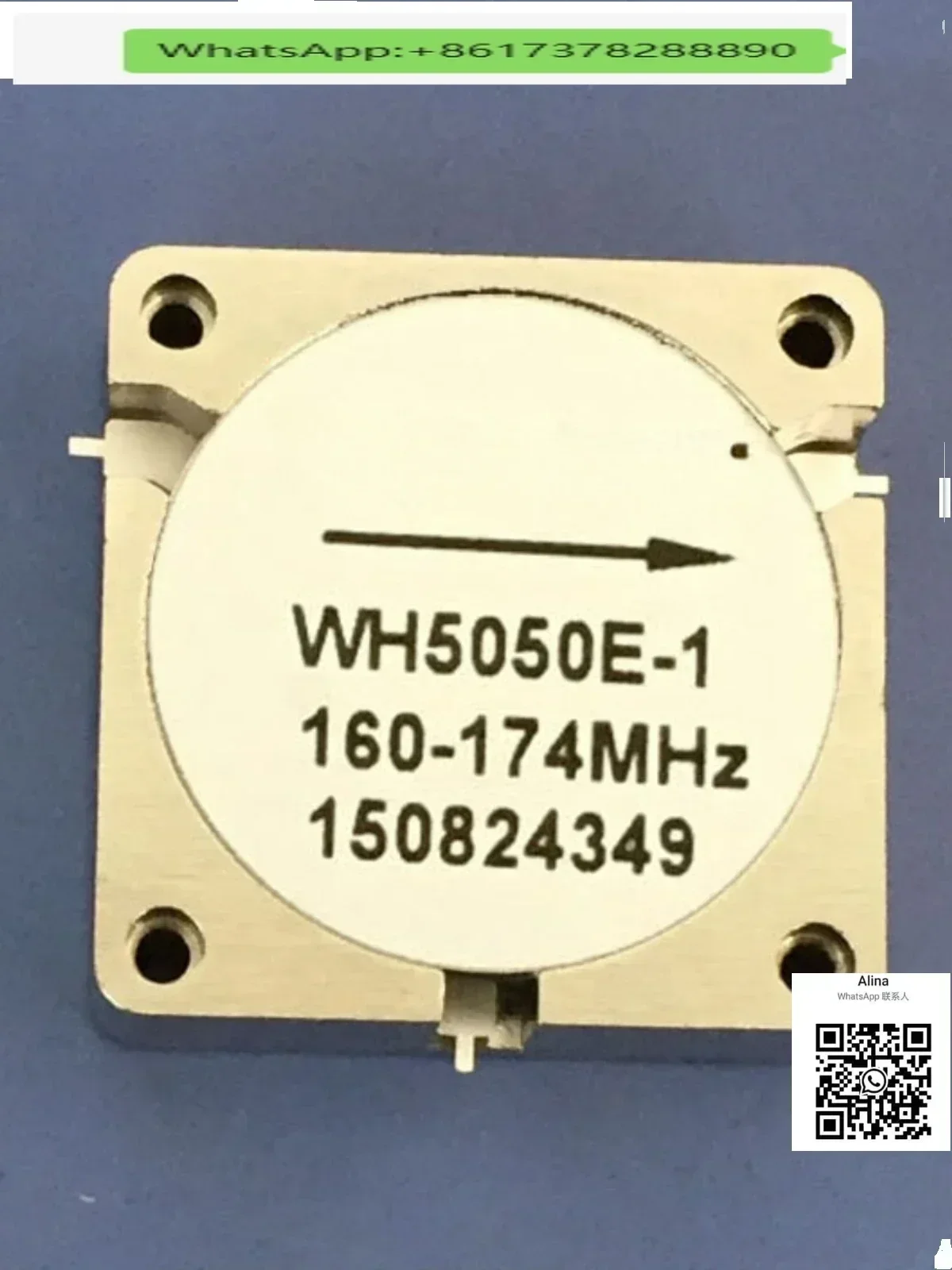 

WH5050X series high-power RF circulator frequency 150-300MHz optional