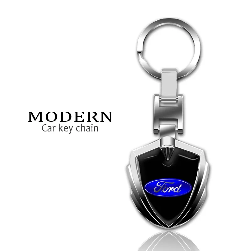 High Quality Metal Car Keychain Car Key Ring Decoration Auto Accessories For Ford Focus 2 3 Mondeo Mk3 F150 Ranger Fusion Mk7