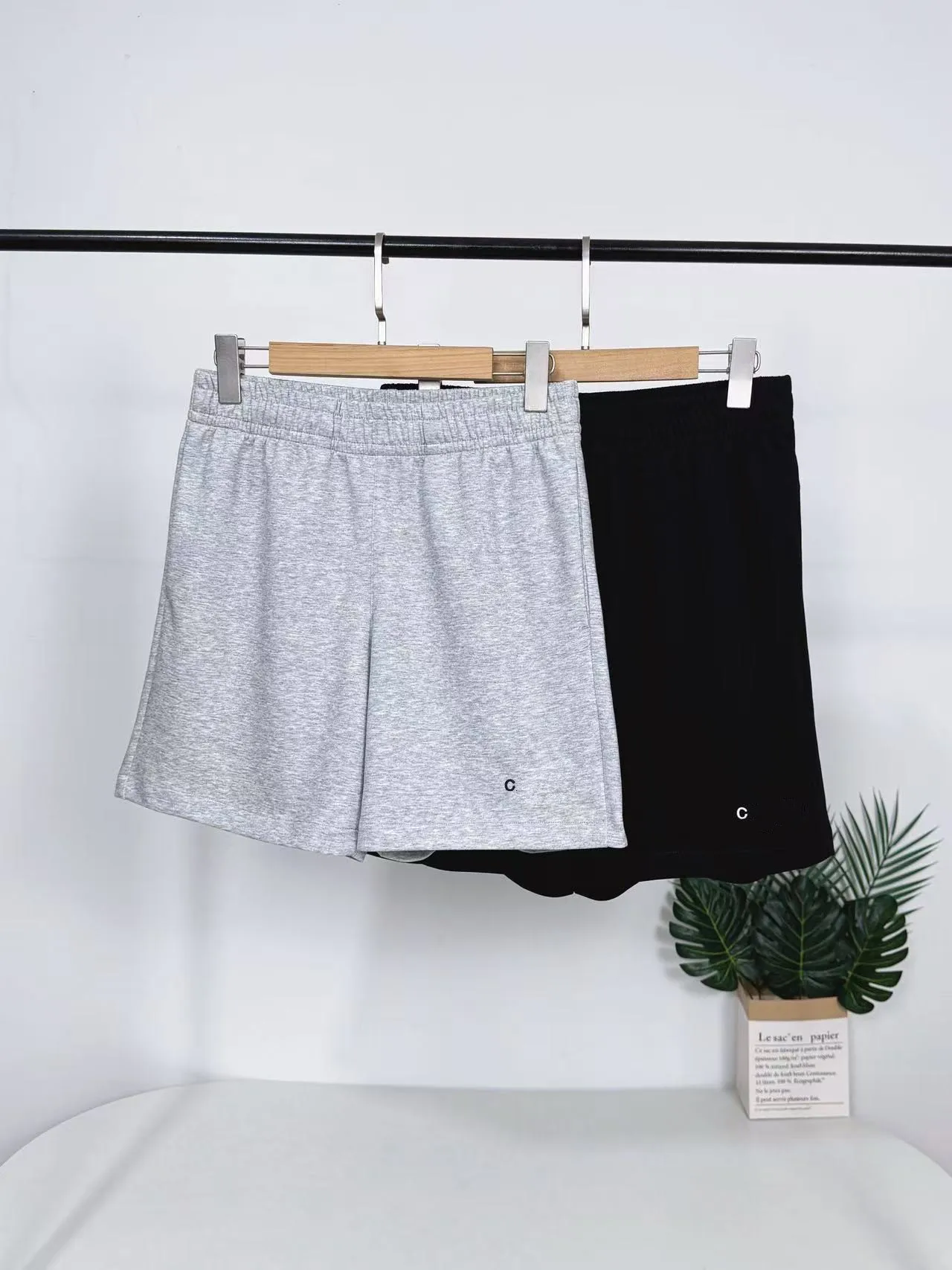High Waist Wide Leg Casual Pants Elastic Loose Five-Point Men's Women's Summer Shorts Casual Loose Fit High Waist Trousers