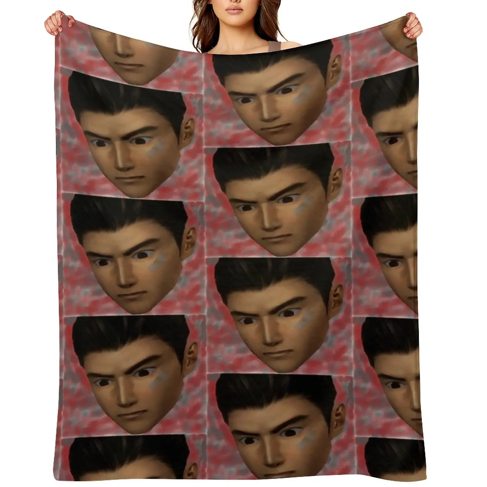 

Shenmue: Ryo Crazy Eyes Oil Painting Throw Blanket Flannel Heavy Tourist Sofa Throw Blankets