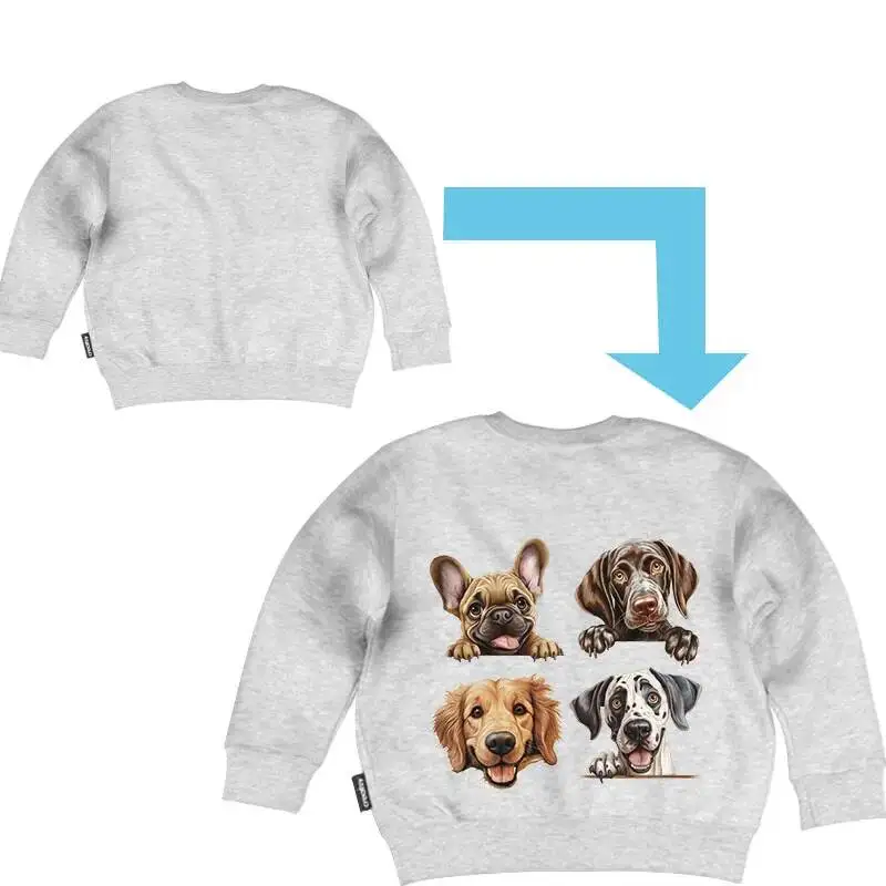 The latest design cartoon pet Iron on transfer for Children clothing Caring animals dtf transfers ready to press Heat Transfer P