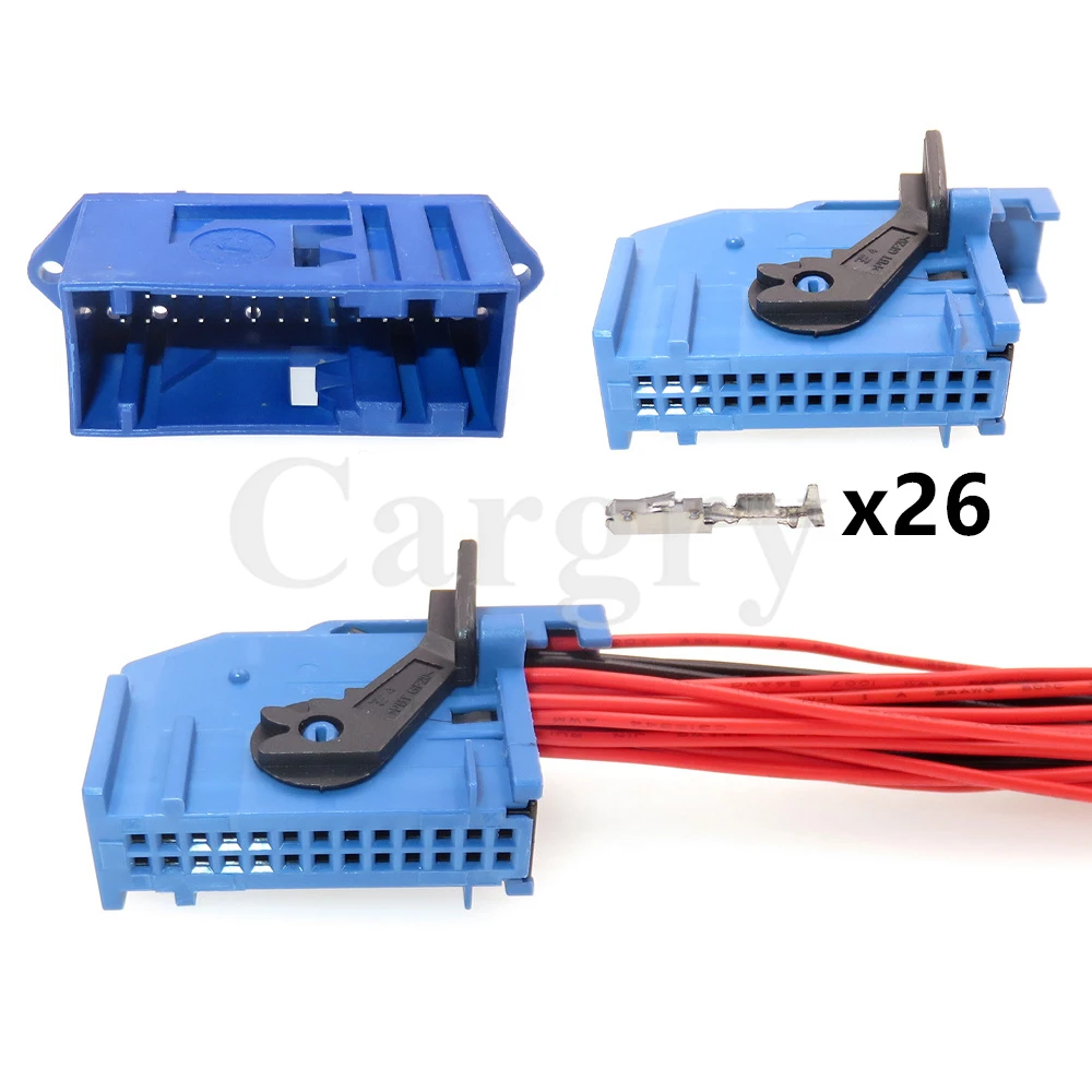 1 Set 26P 185879-2 185226-2 Auto Male Female Docking PCB Socket AC Assembly Car Instrument Panel Electric Cable Plug