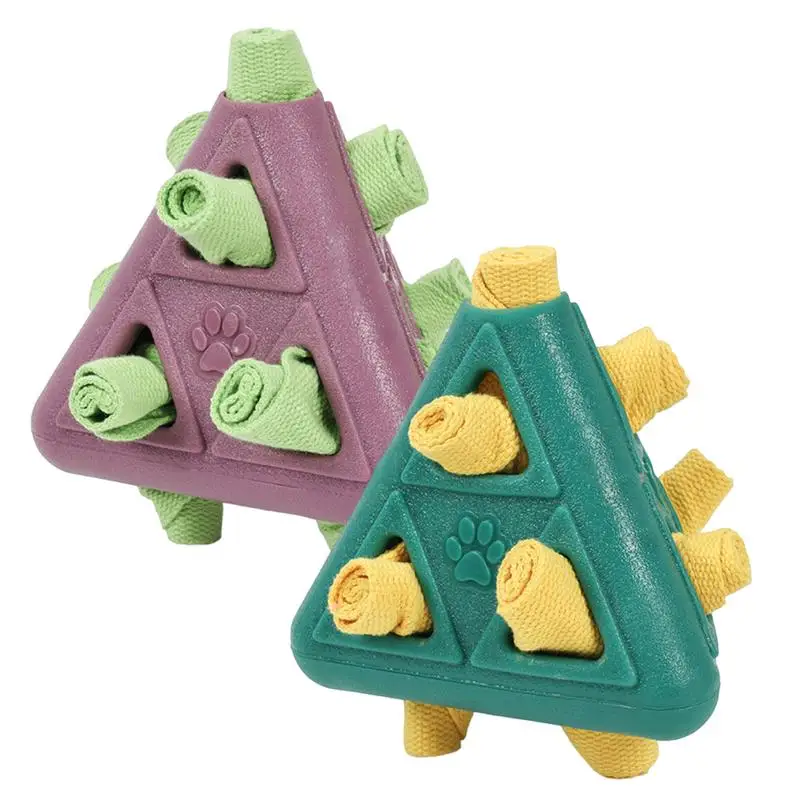 

Dog Food Dispenser Toy Pyramid Shape Food Dispensing For Dog Bite-Resistant Pet Puppy Puzzle Toy For Small Medium Large Sizes