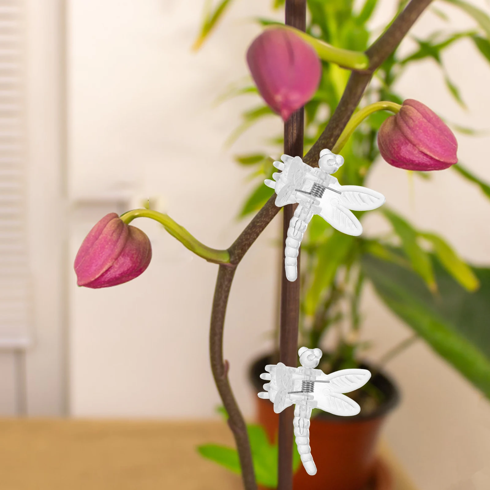 

10pcs Orchid Clips Stem Support Vine Garden Plant Grafting Straightening Tool Clamps Flowers Vegetables Tomatoes Beans Climbing