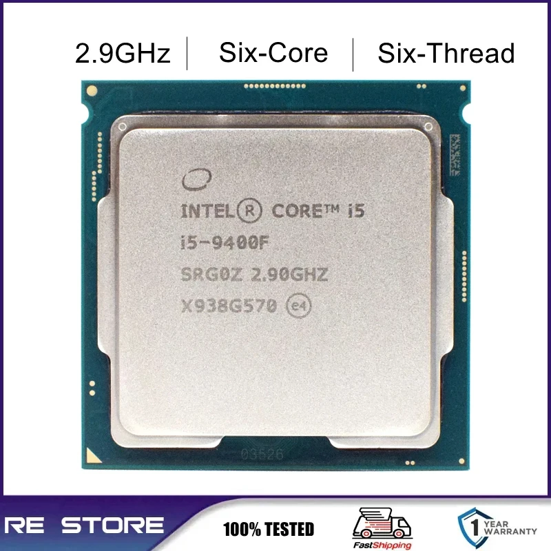 used Intel Core i5 9400F 2.9GHz Six-Core Six-Thread 65W 9M Processor LGA 1151 scattered pieces cpu