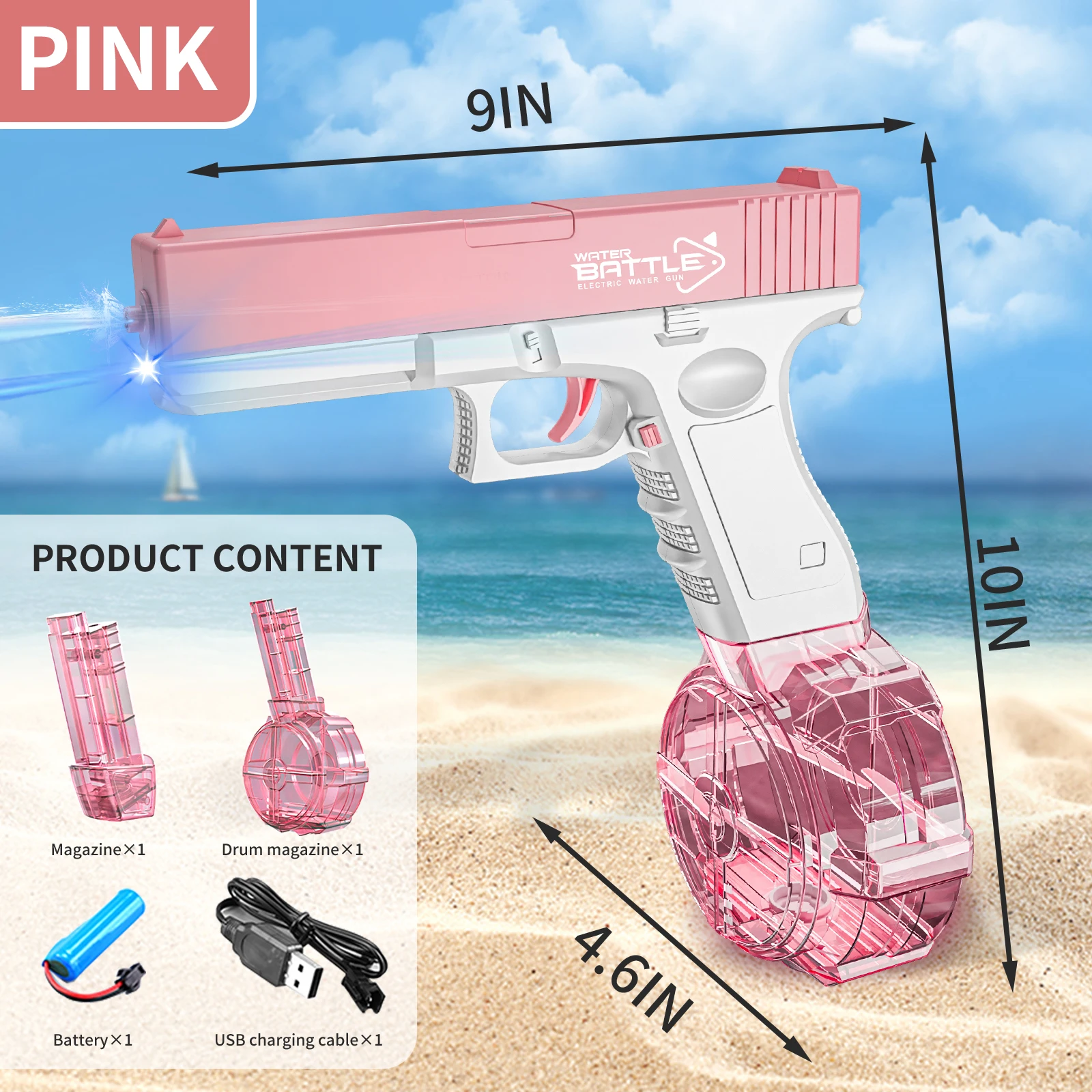 Glock Electric Repeating Toy Gun Water Gun M416 Rifle Simulation Training Gun Model Children Boys Hand Robbery