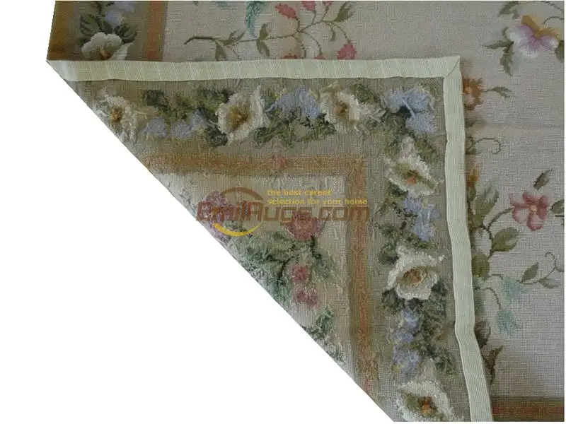 Handmade Needlepoint New Price French Needlepoint 100% Wool Floral Carpet woven floor Rectangular Wool Rug Carpet