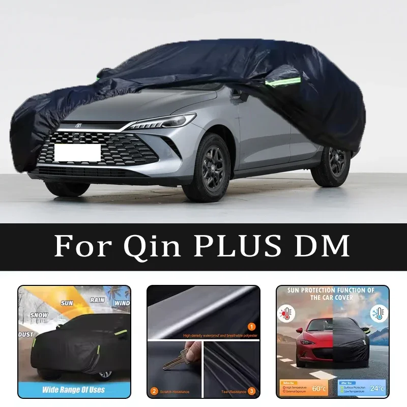 

For Qin PLUS DM Car Covers Outdoor Waterproof Dustproof Sun Rain Snow Protection Thick Oxford Cloth Car Accessories