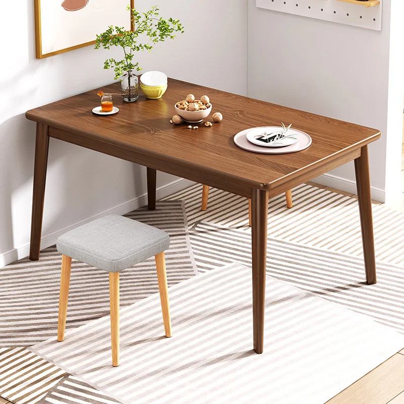 Dining home rental room table Small apartment simple modern rectangular simple Nordic dining table