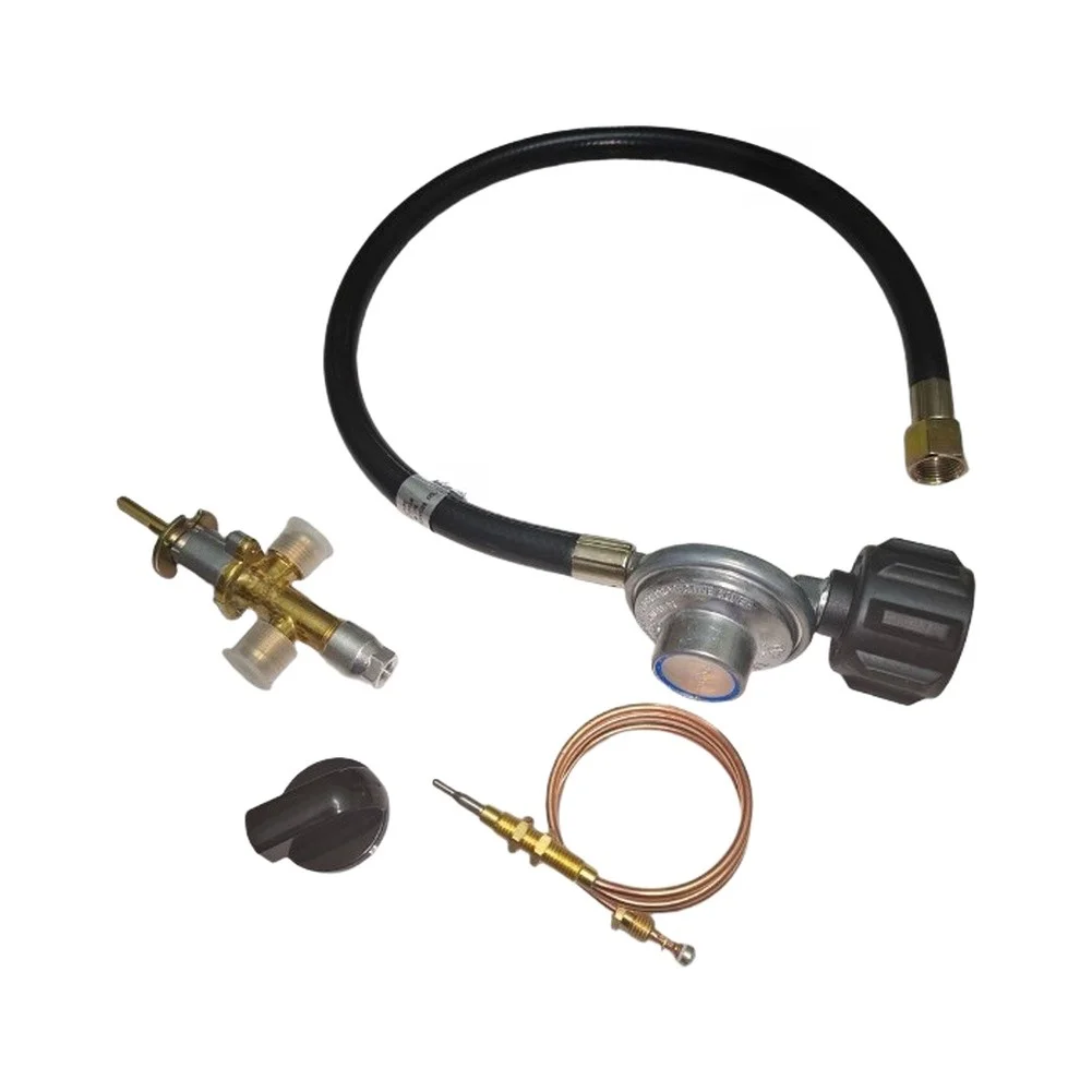 Propane Gas Control Valve With Thermocouple And Safety Knob Brass Low Pressure 12PSI For BBQ Stove Oven Heater Replacement Part