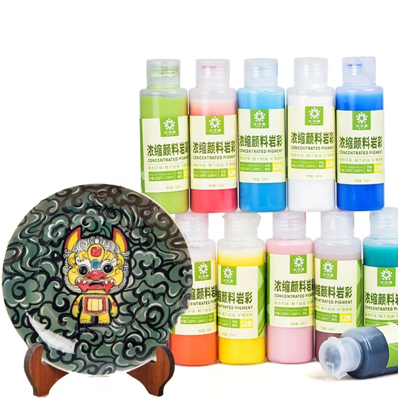 

100 мл цветной керамический цветной пигмент для рисования для нижней крышки, специальный керамический концентрированный пигмент, школьный керамический стержень
