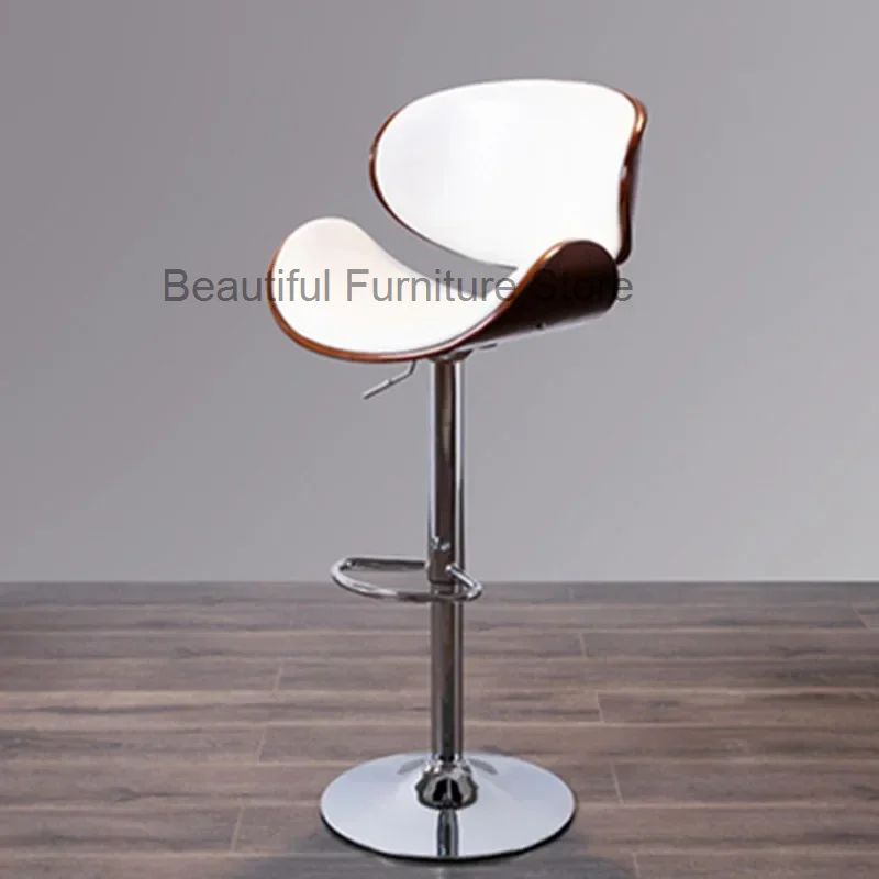 reception Bar chair modern Minimalist high stool bar coffee shop milk tea shop chair front silla nordica design furniture HY