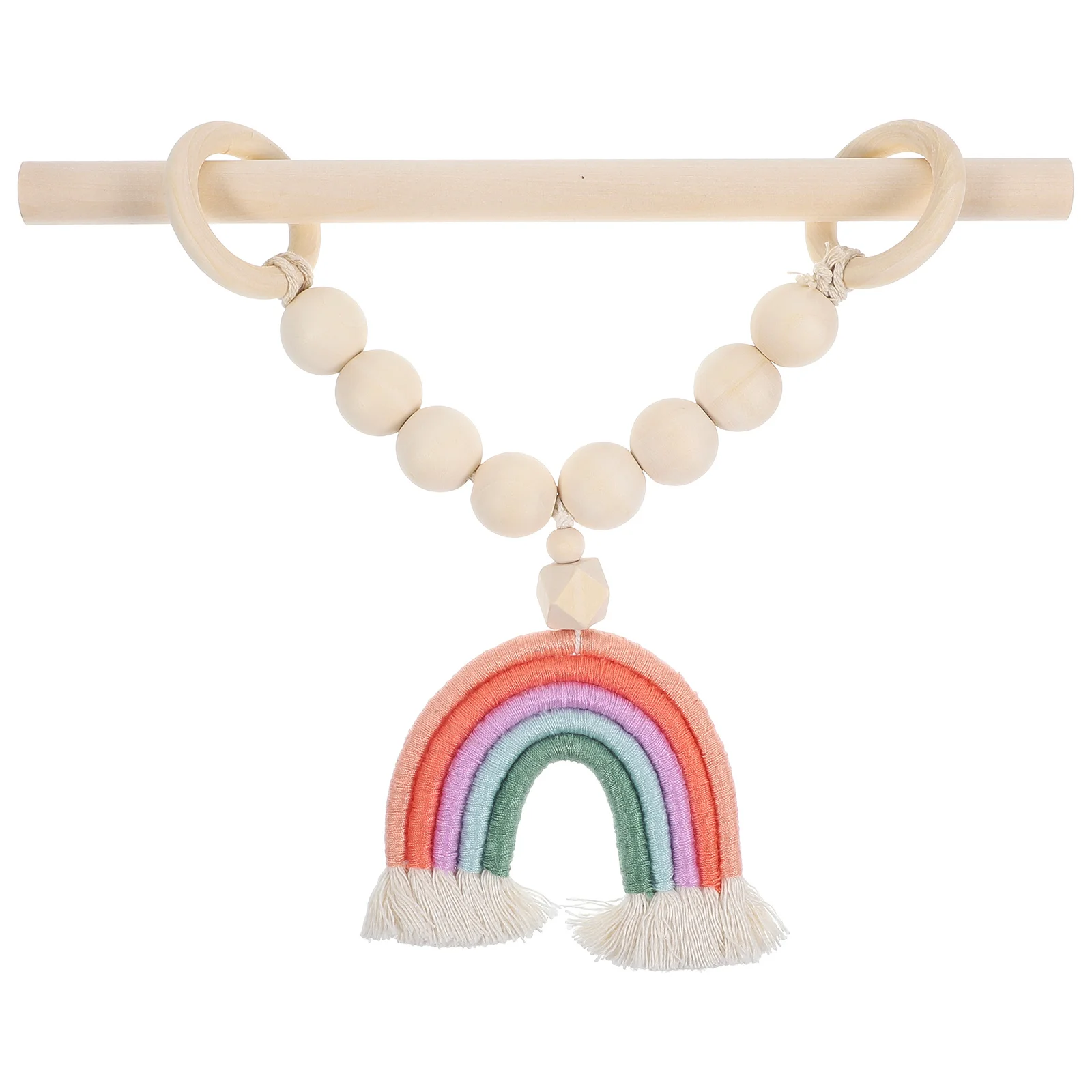 

Rainbow Tassel Beads Curtain Tieback Wooden Rustic Decorative Holder Living Room Bedroom Kitchen Dinning Bathroom Office Studio