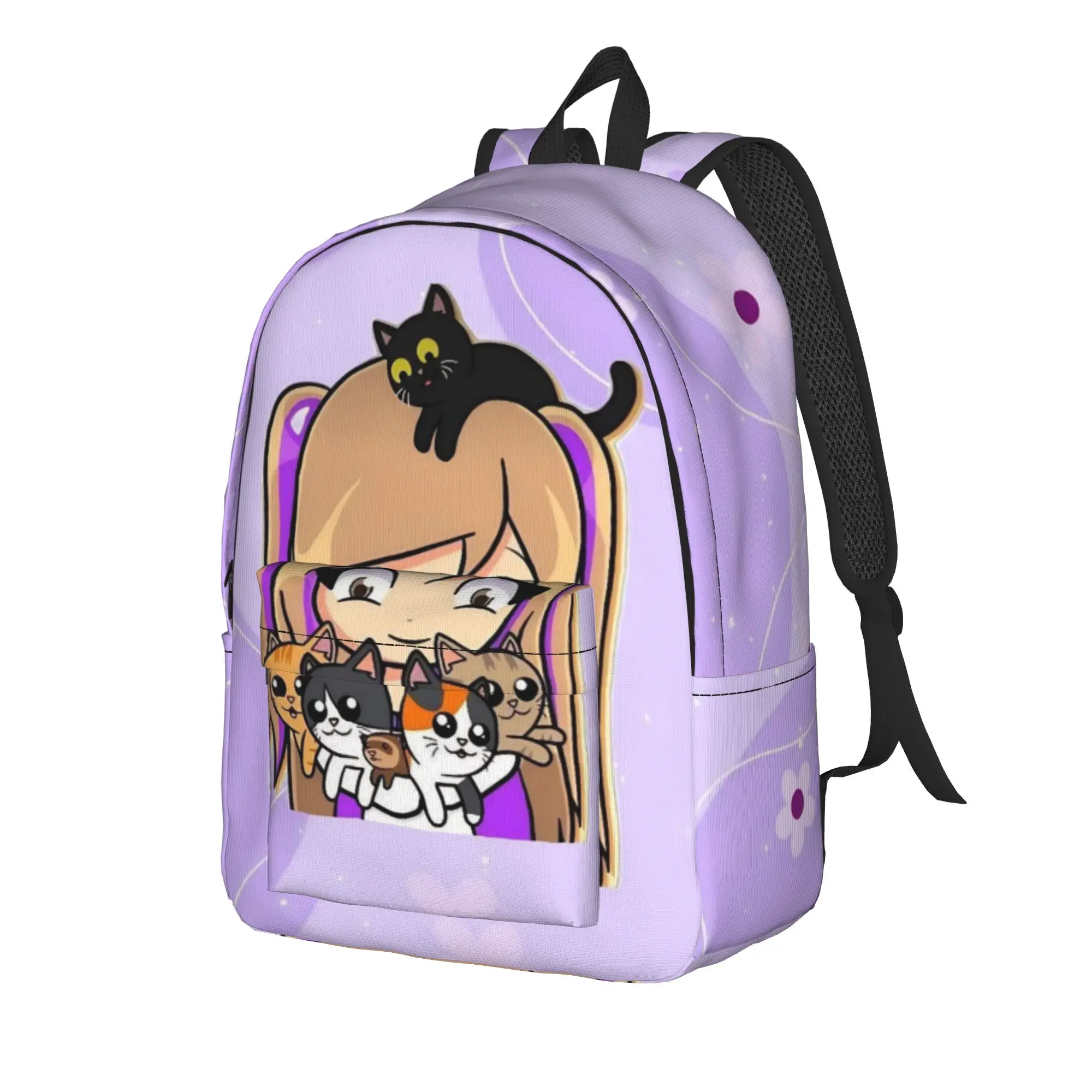 Lyna Vallejos Gamer Backpack for Men Women Fashion High School Business Daypack Daisy Foral Laptop Computer Shoulder Bag Durable
