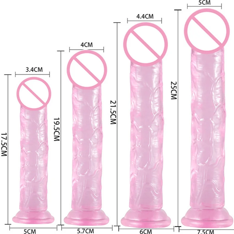 1PC XS-XXL Rosa Silikon Dildo Mit Saugnapf Gelee Dick Frauen Erotische Anal Sex Spielzeug Weiche Klitori Vaginal Masturbatoren penis