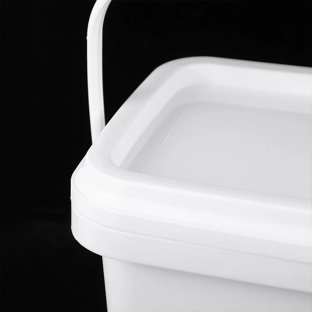 

2pcs Plastic Paint With Handle Storage Bucket For Pigment Paint Storage Square Bucket With Lid Lightweight Pp Material