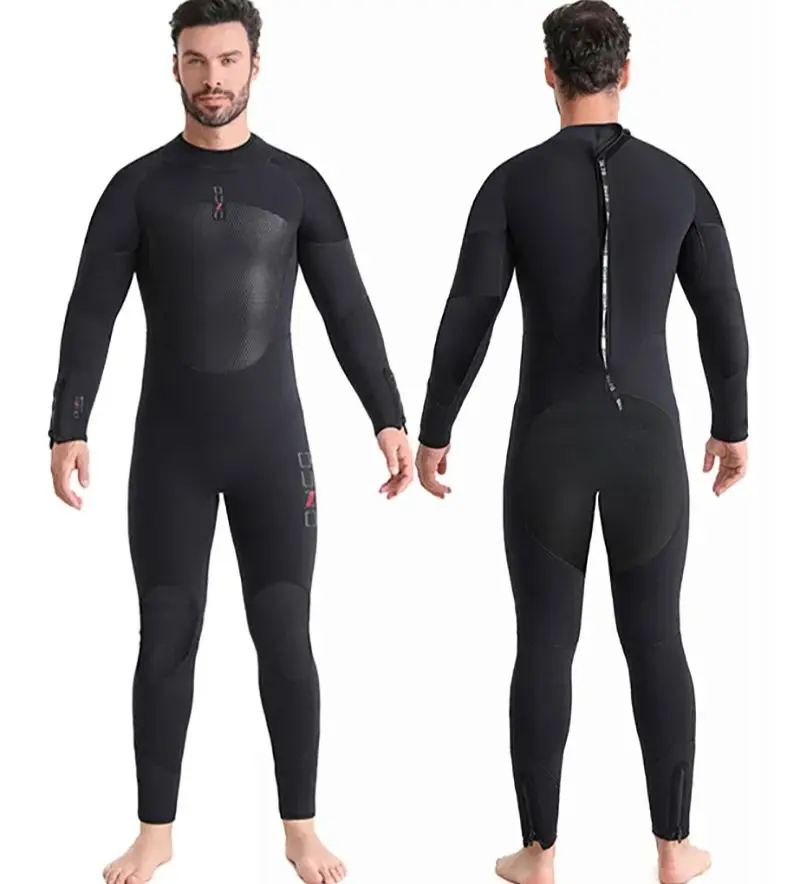 

OUZO 7mmCR Super Elastic Long-Sleeved One-Piece Wetsuit Swimming Surfing Fishing Hunting Suit Thickened Warm Free Diving Wetsuit