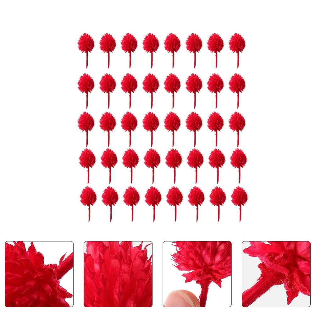 

40pcs Day Red Pendant Lightweight Christmas Pine Cone Christmas Decorations Xmas Party Supplies Natural Pinecone Shape