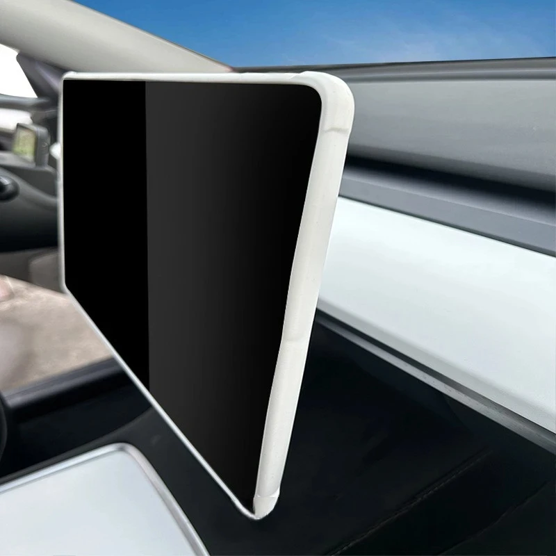 Siliconen Schermbeschermframe Voor Tesla Model 3 Y Edge Cover Centrale Bediening Navigatie Schermbeschermer Auto-Accessoires