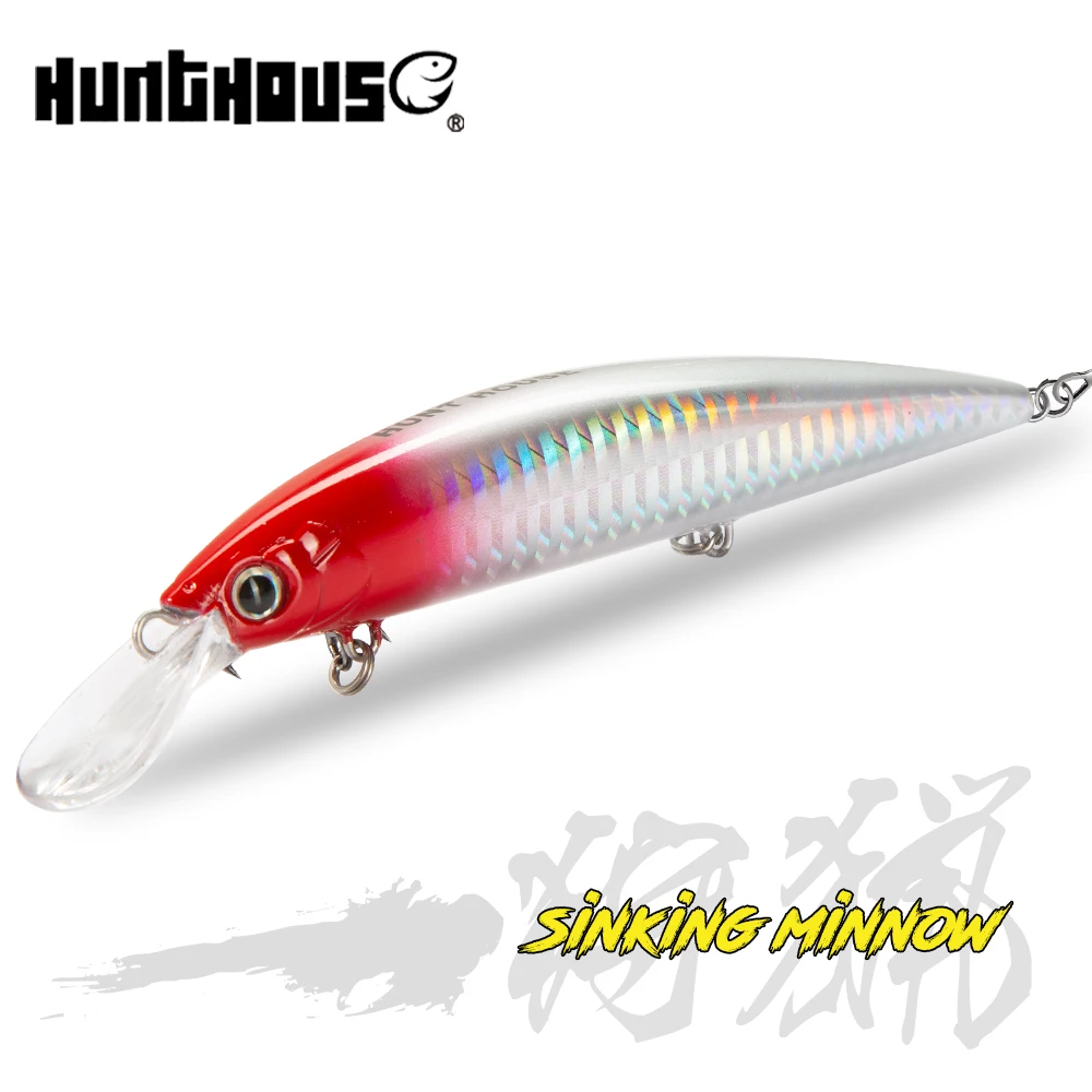 

Hunthouse Sinking Minnow Fishing Lure Jerkbait 90mm/25g 110mm/35g Hard Wobbler Trolling For Bass Trout Sea Saltwater Tackle