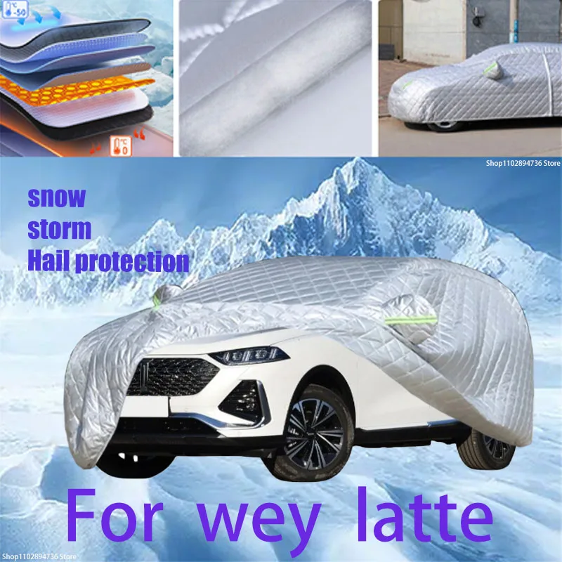 

For wey latte Outdoor Cotton Thickened Awning For Car Anti Hail Protection Snow Covers Sunshade Waterproof Dustproof