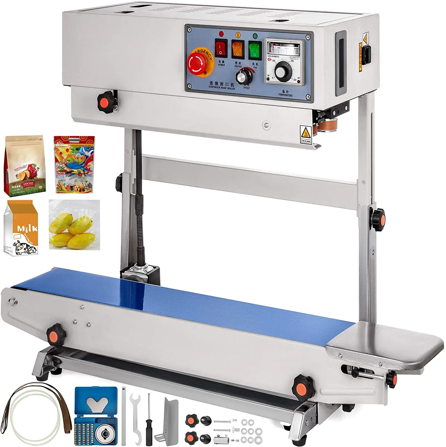 Automatic Continuous Sealing Machine Vertical Bag Film Band Sealer FR770 220V/110V Auto Horizontal Bag Sealer