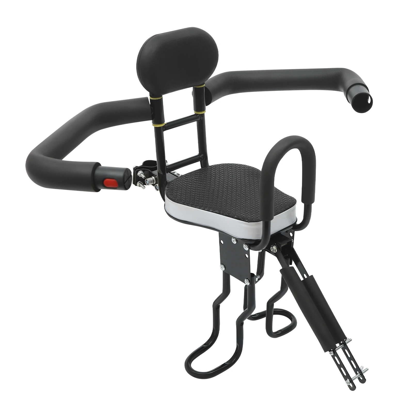 AliExpress NONE Kids Bike Seat Black Kids Bike Seat Adjustable Safety Guardrail Baby Bicycle Seat for 1-5 Years Old