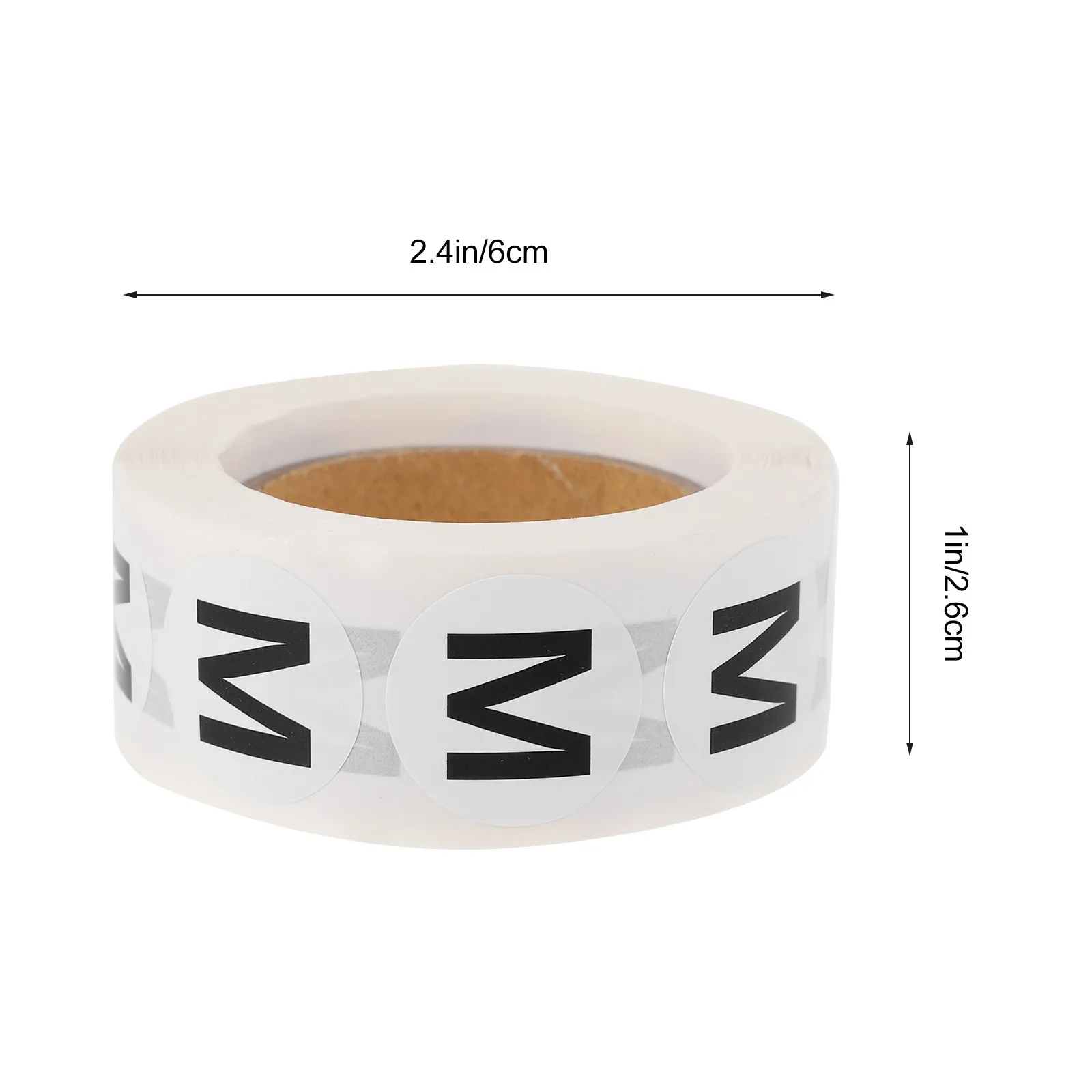 2 Rolls Multi-Functional Round Clothing Size Sticker Label Premium Clear Font Strong Adhesion Size Sticker for Hats Gloves