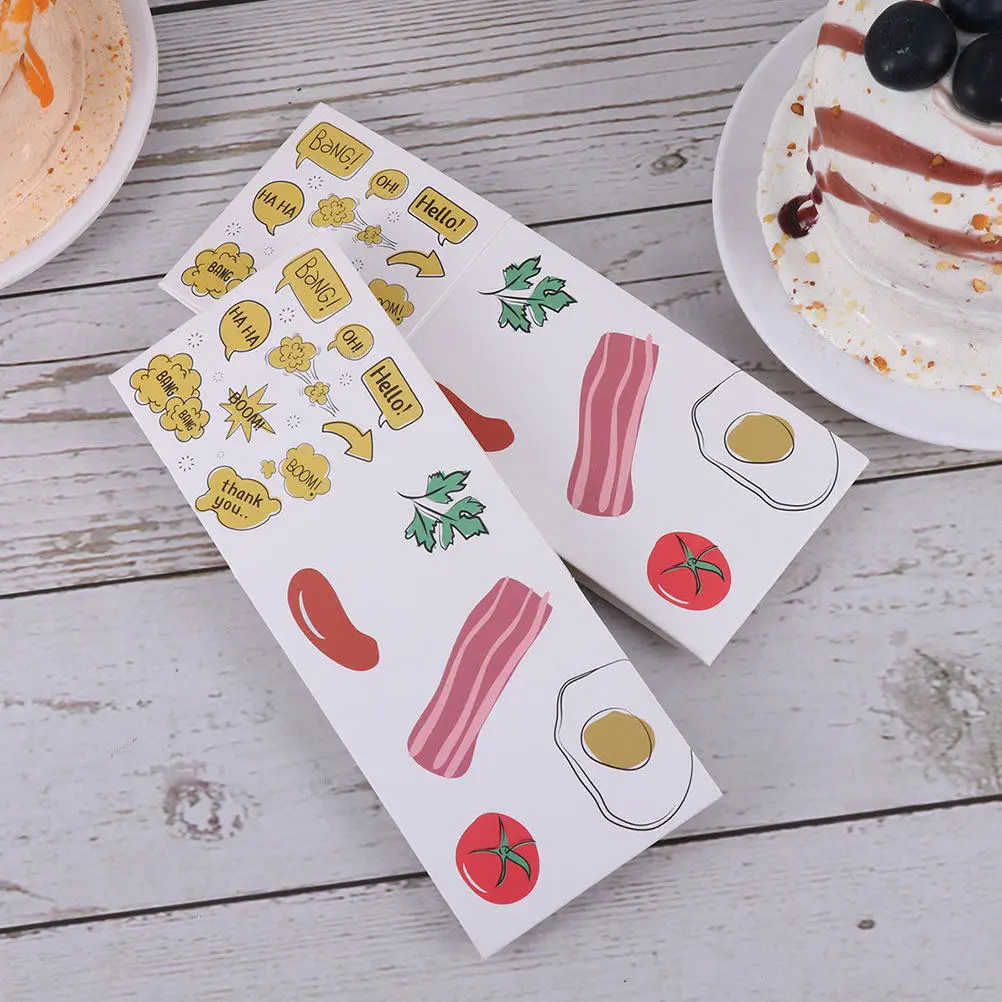 

10 шт. коробок для упаковки сэндвичей, стильный дизайн, контейнеры для десертов, контейнеры для еды, коробки для сэндвичей, контейнеры для тортов