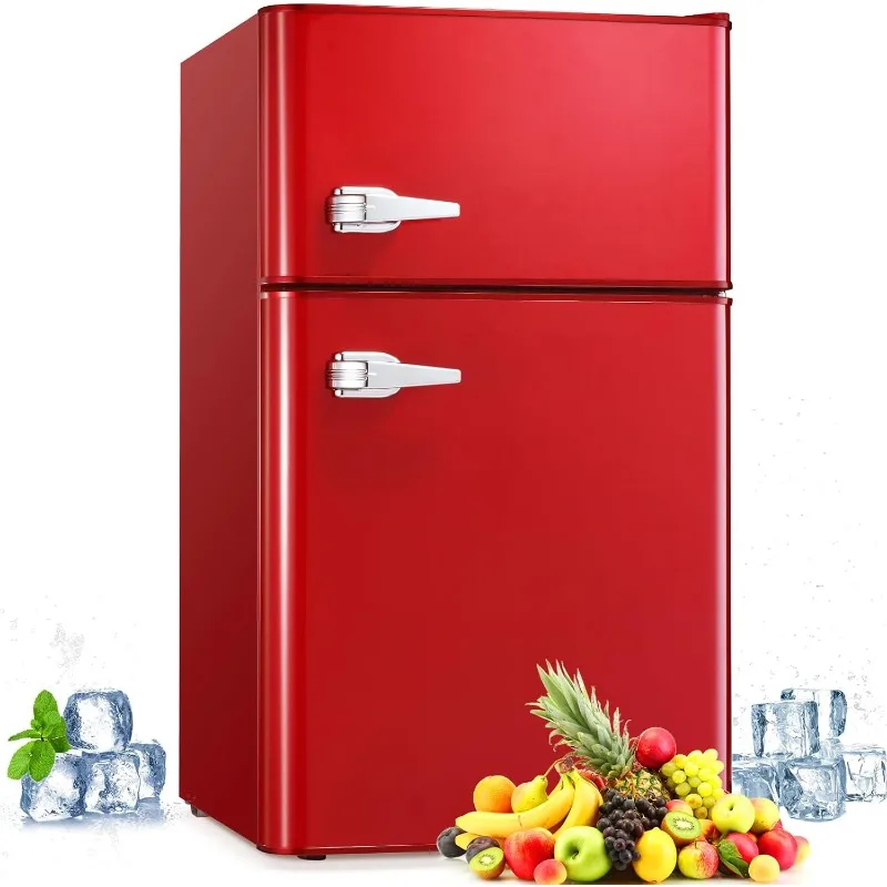 Mini Fridge Compact Refrigerator 3.2Cu.Ft. AC Only 15 Amp 115 Volt 60 Hz AC Low Noise Large capacity Storage