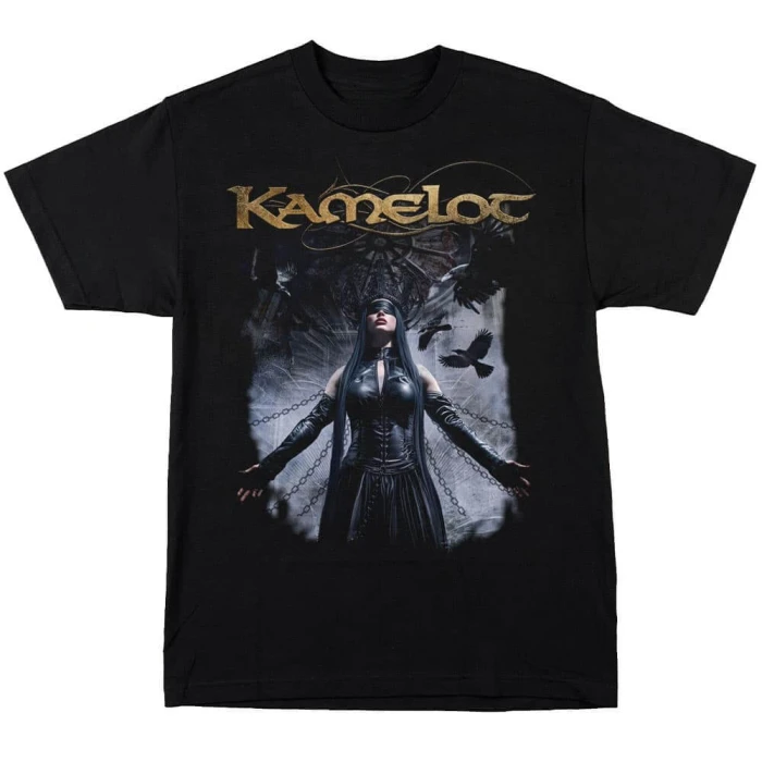 Kamelot Dark Asylum Band T-Shirt Baumwolle Grafik-T-Shirt Herren Damen Sommer Streetwear – Detail 4