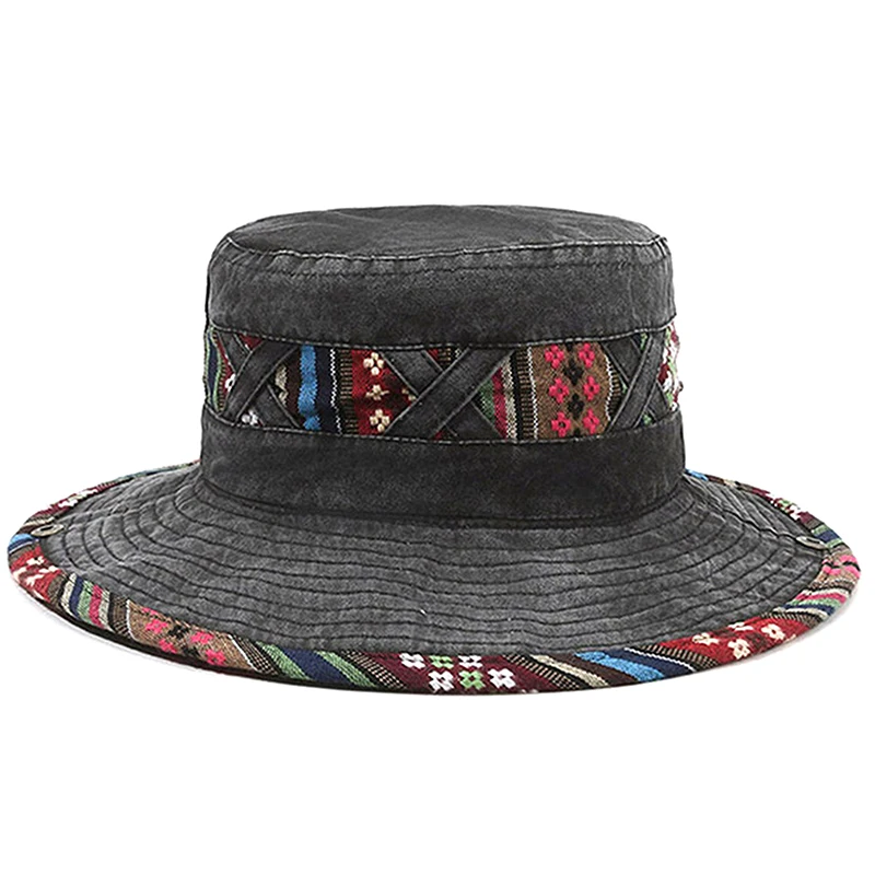 شخصية العرقية نمط صياد قبعة الربيع الصيف في الهواء الطلق المألوف قبعة الشمس خمر الشارع القديم نمط تسلق الجبال قبعة #4