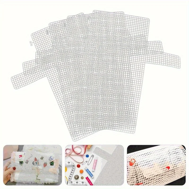 White Mesh Plastic DIY Craft Material, 3pcs
