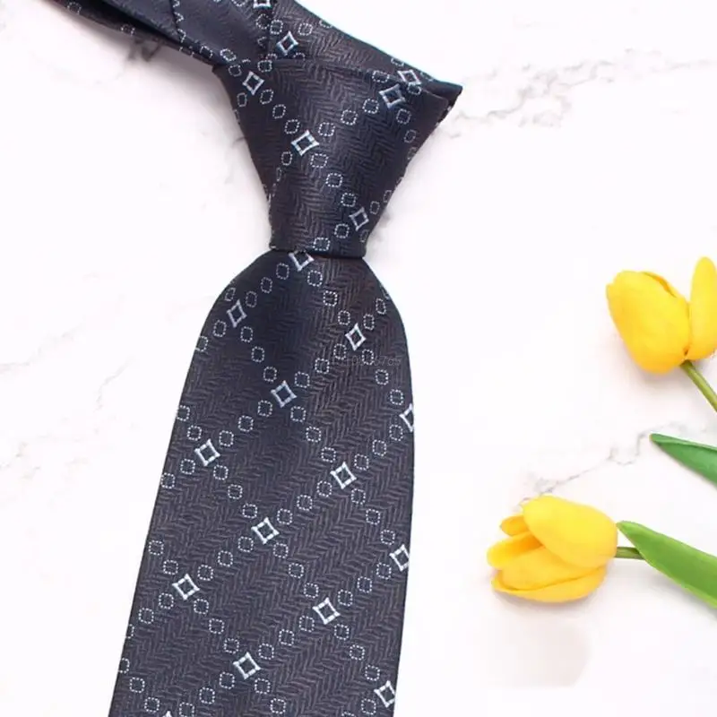 High Quality Polyester Tie Adjustable Length Necktie Men's Fashionable Tie for Business Attires and Special Occasion