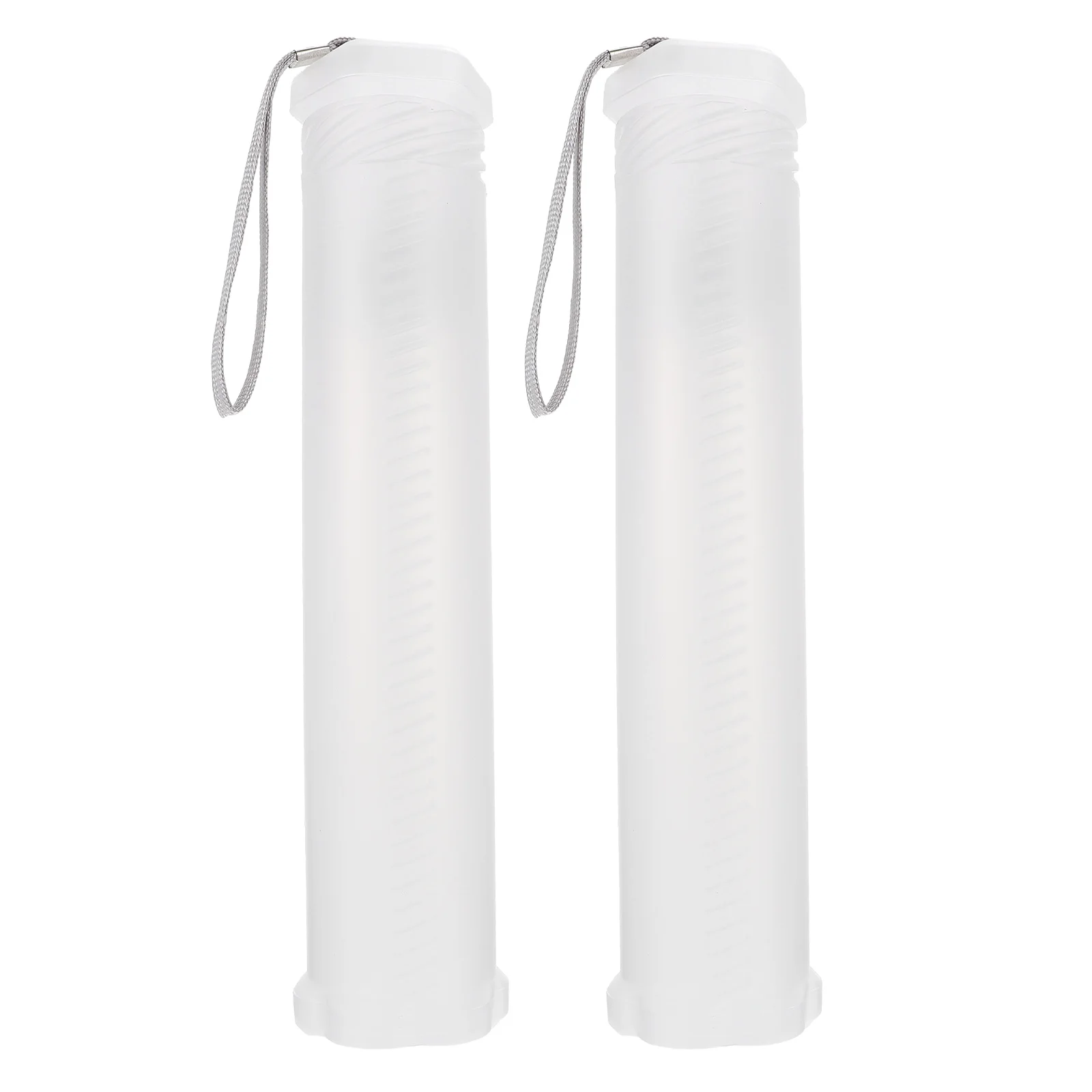 

2pcs Telescopic Pen Holder Lightweight Portable Transparent Container Plastic Pencil Case Stretchable Design Study Supplies Gift