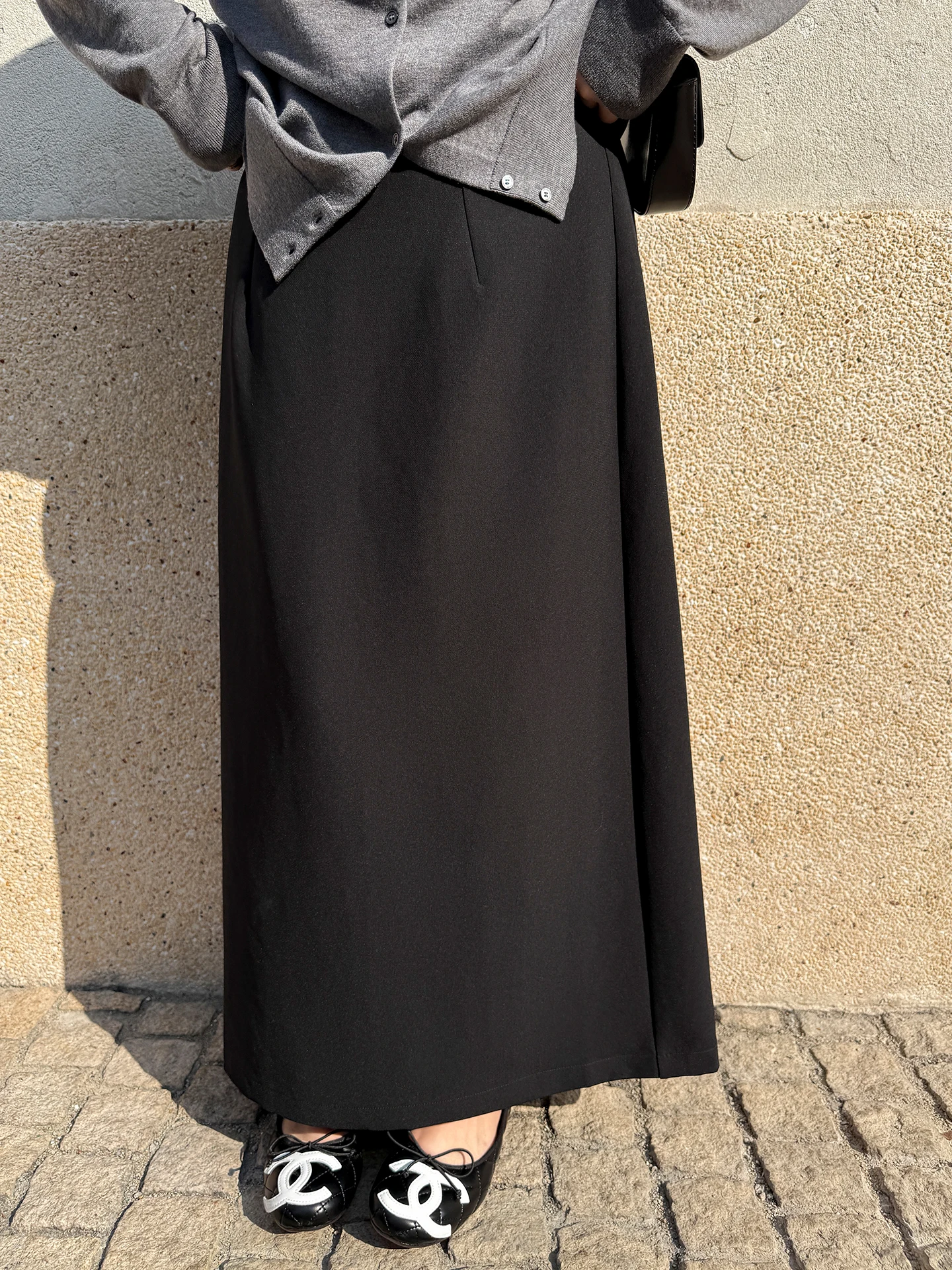 

plus Size Autumn Winter Straight Cut Midi Skirt Quali plus Size Women's Faion Ba Split Conceal Meat Slimming Skirt