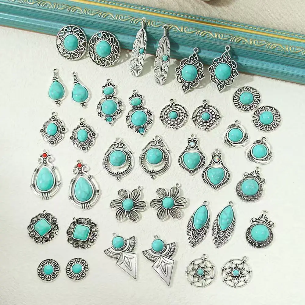 Alloy Bohemian Turquoise DIY Earrings Handmade Material Package Original Ethnic Style Accessories Material Set