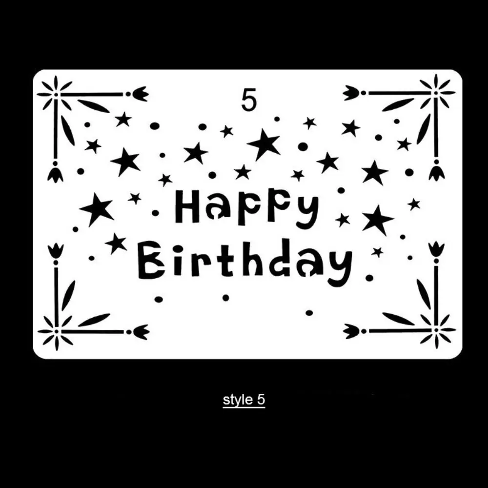 Diverse Happy Birthday Card DIY Convenient Reusable DIY Drafting Card Tools Odorless Graffiti Accessories Painting Scrapbooking