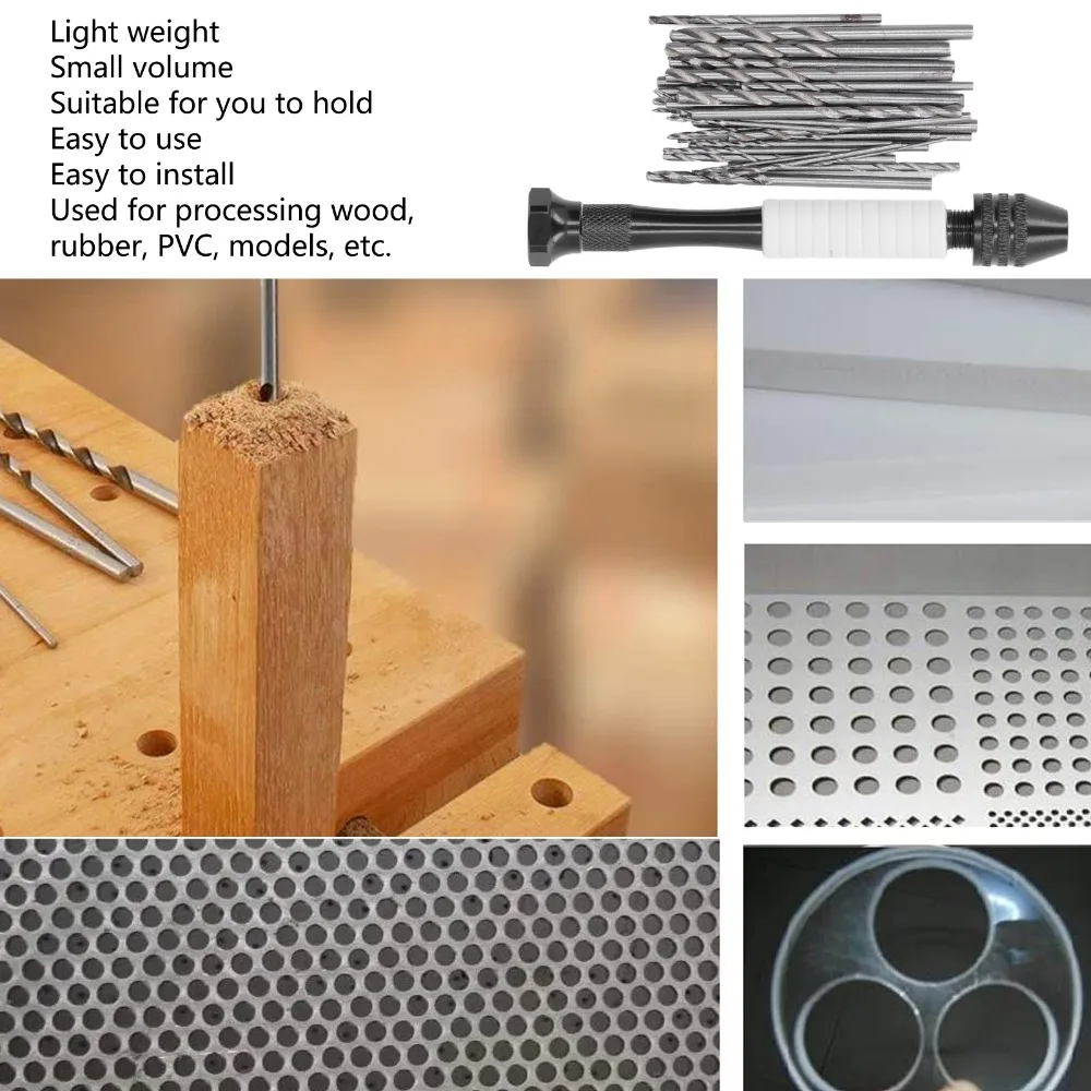 

48PCS High Speed Steel Hand Drill Bits Set HSS Micro Twist Bits ABS Twist Drills Mini Hand Drill 0.5mm-3mm