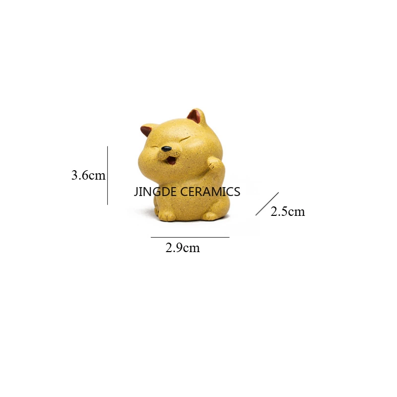 Yixing Purple Clay Tea Pet Chinese Zodiac Dog Statue Ornaments Handmade Sculpture Tea Figurine Crafts Zisha Tea Set Decoration