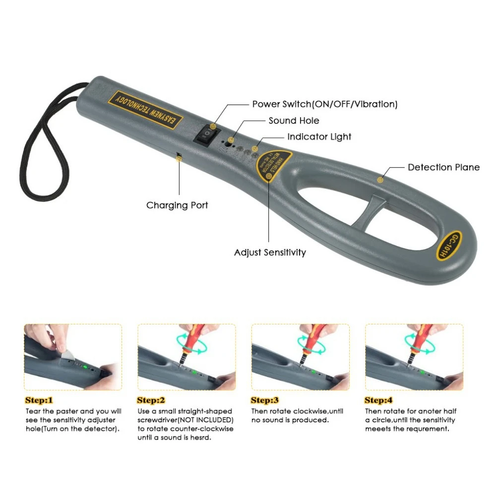 GC-101H Metal Detector Pointer Metal Detector Pinpoint Pointer Gold Target Professional Metal Detector Static Alarm