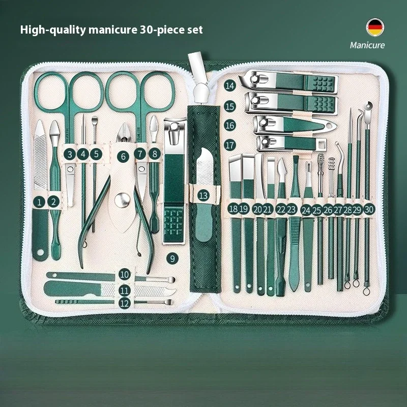 

30-piece Nail Clipper Set, Manicure Tool Kit, StainlSteel Nail Clippers Complete Nail Care Kit