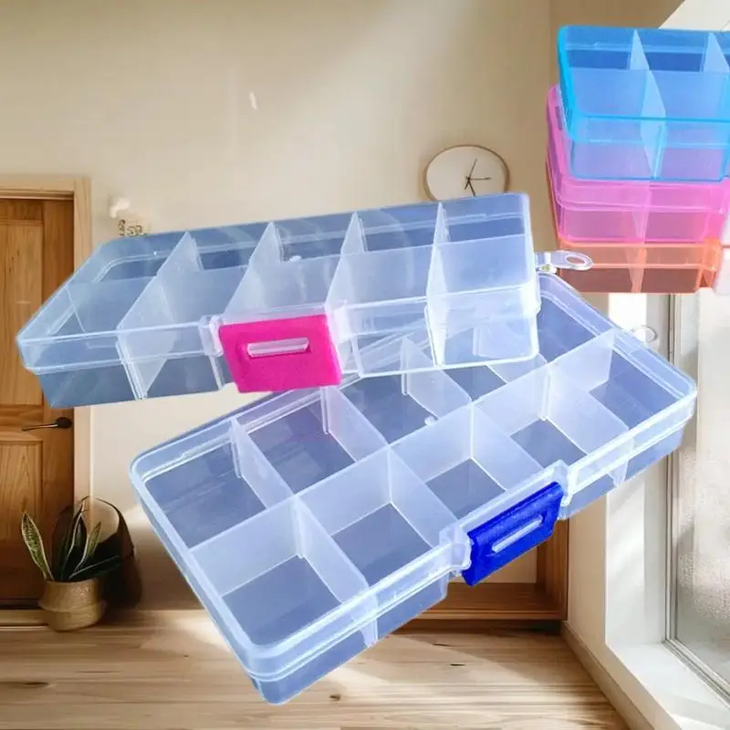 Practical Compartment Plastic Storage Box for Jewelry