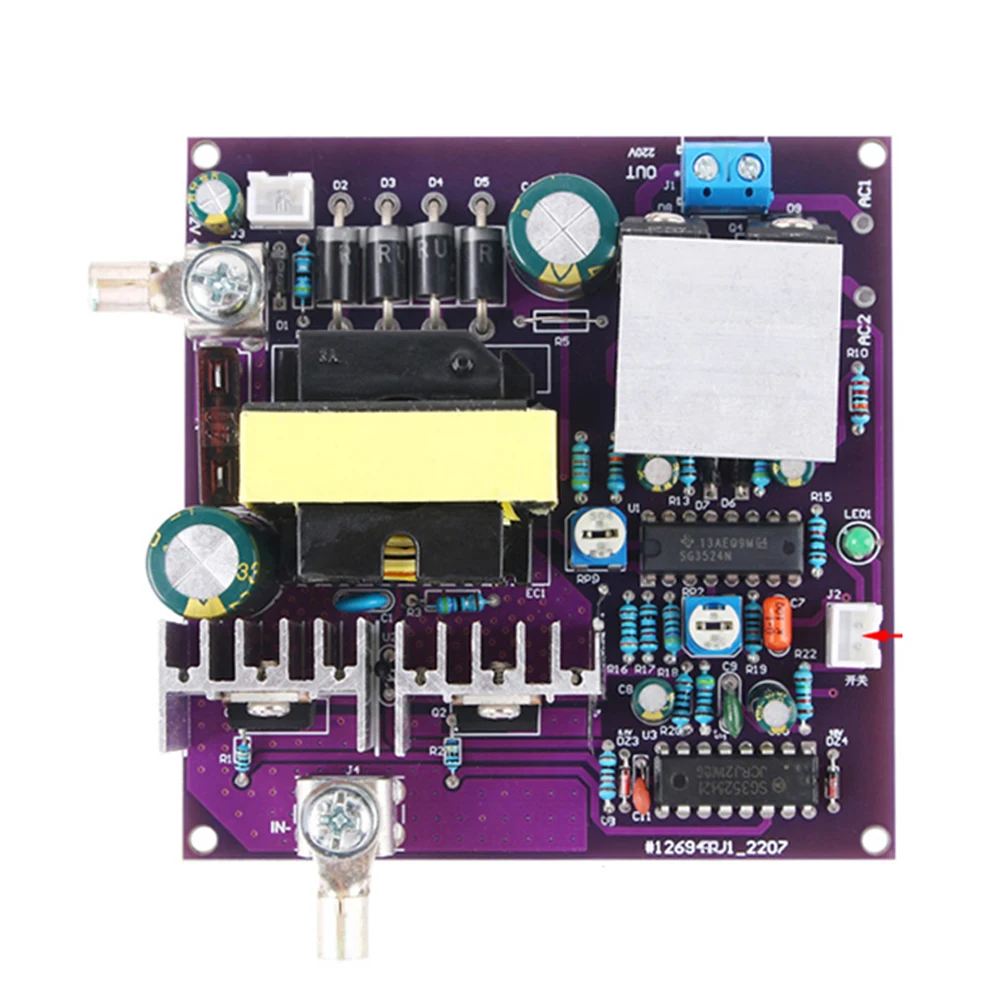 DC 12V To AC 220V 300W Voltage Inverter Booster Board Regulator Power Supply Corrected Sine Wave Inverter Boost Storage Module