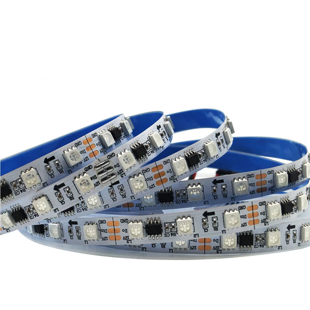 5m DC12V 1903 5050 RGB Addressable Led Pixel Strip 16703 2811 IC Full Color Ribbon Flexible Digital Led Strip Tape External IC