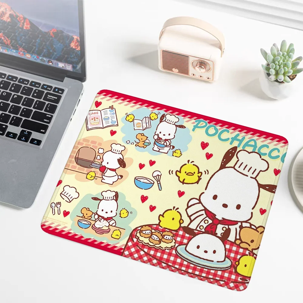 Pochacco Small Mouse Pad Computer Mouse Mats Anime Gamer Sanrio Pad on the Table Kawaii Gaming Pc Accessories Cute Keyboard Mat