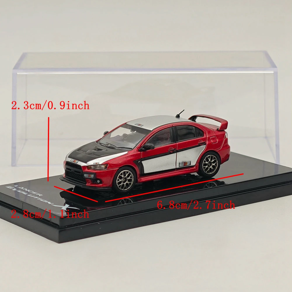 Hobby Japan 1:64 Lancer Evolution X Ralliart Farbe (Rot) HJ 644053 RB Diecast Models Car Limited Collection Autospielzeug