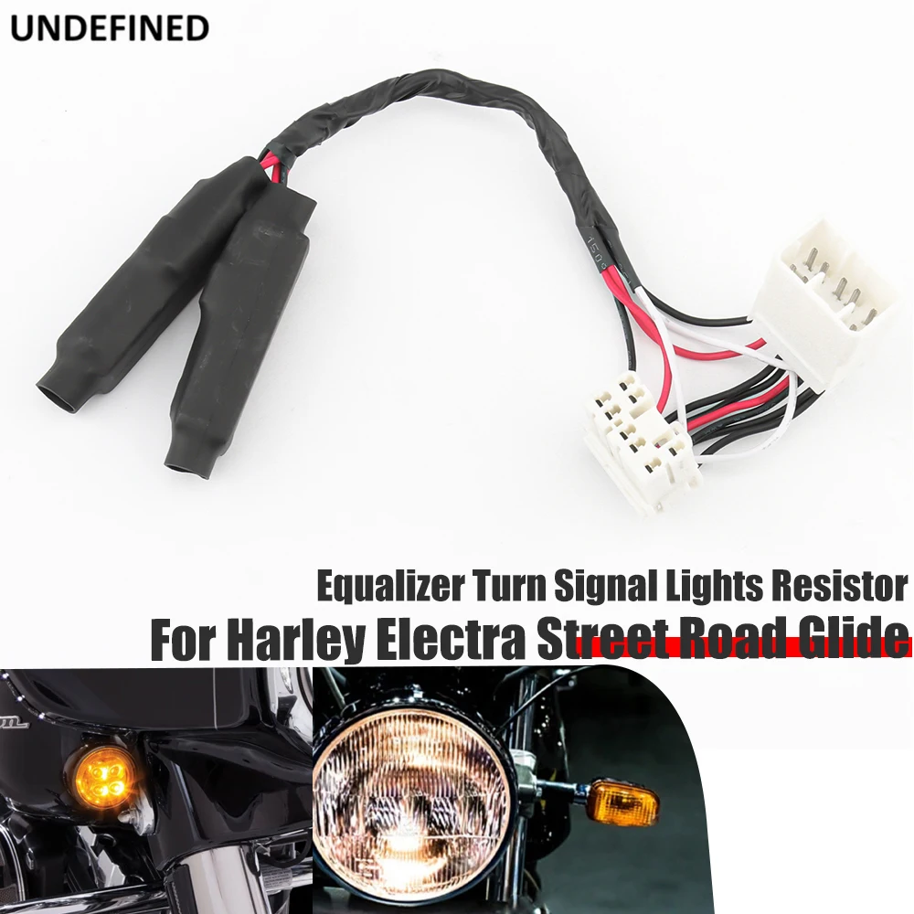 Equalizer LED Turn Signal Light Blink Load Resistor Plugin Flasher For Harley Road King FLHR FLHT Softail Sportster 883 1200 XL