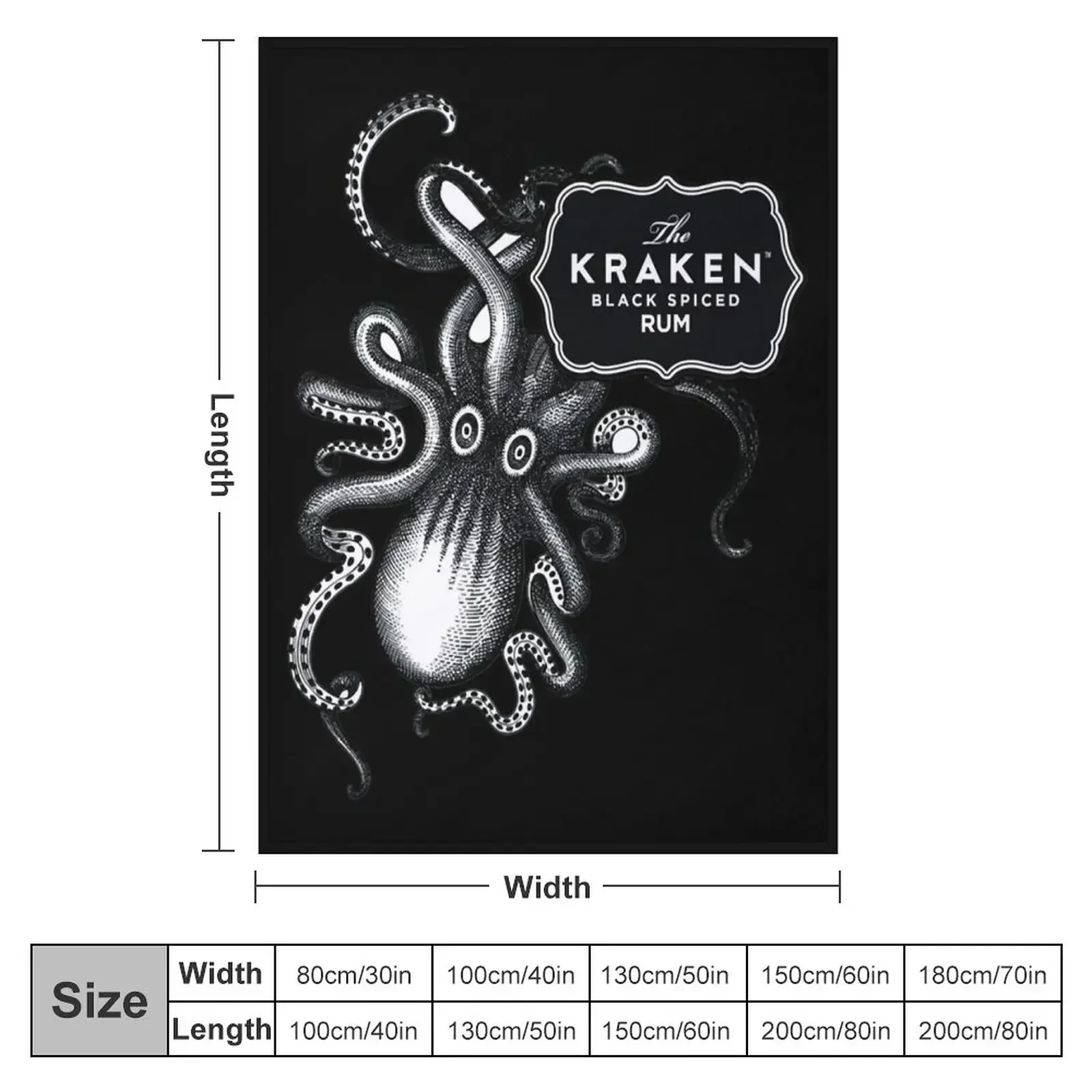 Kraken Rum Throw Blanket bed plaid blankets ands Heavy Thin Blankets